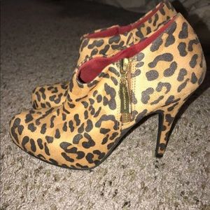 Leopard Heeled Booties